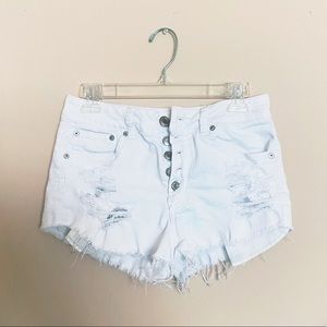 High Waisted distressed shorts